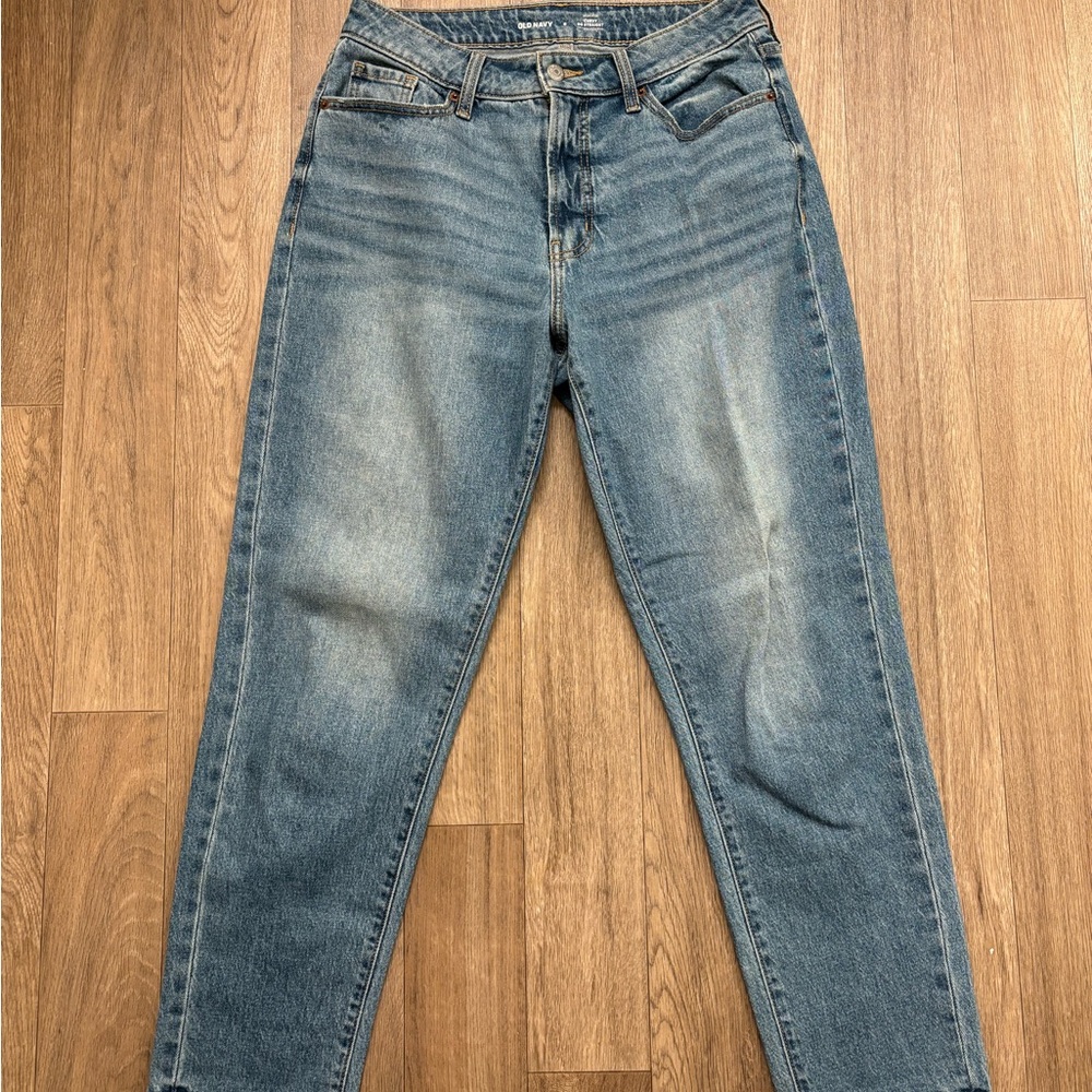 Old Navy Women's Straight Leg Jeans in Light Blue